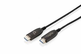 Digitus AOC HDMI Hybrid Connection Cable | HDMI-A Male-to-Male | HDMI 2.1 | UHD-2 8K@60Hz | 48Gbps | HDR, eARC, HDCP 2.2, CEC | 80m