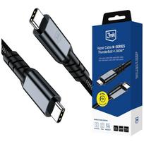 3MK Hyper Cable N-SERIES USB-C to USB-C Thunderbolt 4 cable, 2m, 48V/5A, 240W, black