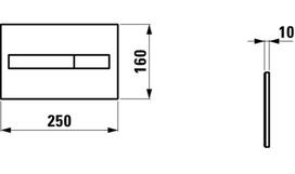 Laufen Dual-flush PLA Lis chrome