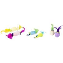 FLAMINGO Cat toy, fleece with feathers and catnip, various colors