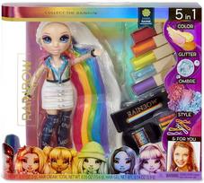Rainbow High plaukų stilizavimo studija su lėle Amaya Raine 569329