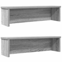 Virtuvės lentynos sukraunamos 2 vnt pilkas 50x15x16cm