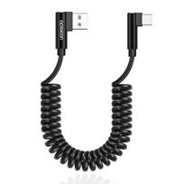 Spiralinis USB A - USB C laidas ​​0,3 - 0,8 m