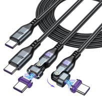 AUFU 2vnt 240 W magnetiniai kabeliai USB C - USB C  1,8 m