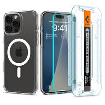 Spigen Ultra Hybrid MagSafe, white + Glass tR EZ Fit Pack – Apple iPhone 16 Pro Max