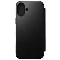 Nomad Modern Leather Folio, juodos spalvos – Apple iPhone 16 Plus