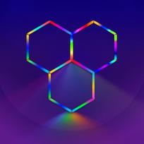 Korio Formos Šiestuvai Hexagon Lights