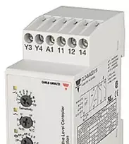 Carlo Gavazzi Lygio stiprintuvo relė 2–4 lygiai, 230 V kintamosios srovės, DIN bėgelis, 2 x 8 A relė, B: 36 mm