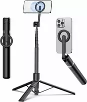 TONEOF magnetinis 173 cm aliuminio telefono trikojis su Bluetooth pulteliu, juodas