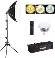 FGen LED softbox studijos rinkinys, 50 cm aštuonkampis, 85 W, 2700–6400 K, stovas 150 cm