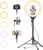 UBeesize 30,5 cm LED selfių žiedinis apšvietimas su 170 cm stovu, USB, modelis TBC001