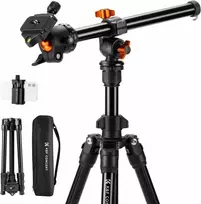 K&F Concept K234A0 aliuminis trikojis su išsukamuoju bumu, 163 cm, su telefono laikikliu