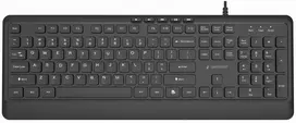 Gembird KB-MCH-05 Slim su laidu multimedia klaviatūra, juodas, US išdėstymas