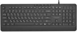 Gembird KB-MCH-05-CYRL Slim su laidu multimedia klaviatūra, juodas, RU išdėstymas