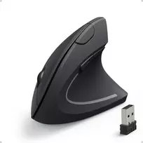 Anker belaidė vertikali ergonomiška optinė pelė, USB, 800/1200/1600 DPI, 5 mygtukai, juoda