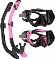 JRing nardymo rinkinys su kauke ir snorkeliu, 180° stiklo kaukė, su silikoninėmis juostomis, priešrūkinė, suaugusiems