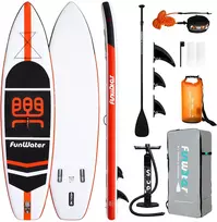 FunWater pripučiama irklentė SUP, 335x83x15 cm, EVA danga, su irklu, pompa ir aksesuarais, SUPFW03A