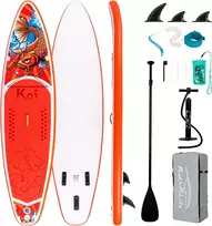 FunWater pripučiama irklentė SUP lentos rinkinys, PVC, 335x82x15 cm, raudona, SUPFR01D