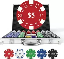 HEITOK pokerio rinkinys 500 sunumeruotų 11.5 g žetonų su metaliniu branduoliu ir aliuminio lagaminu XY-6511