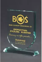Tryumf Stiklinis graviruotas prizas su dėžute + dažų užpildymas G001/GR/F