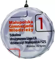Tryumf Stiklinis medalis su spalvota spauda LuxorJet ir dėklu CM002-LUX