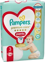 Pampers Premium Care Sauskelnės-Kelnaitės, 3 Dydžio, 70 vnt.