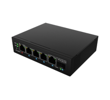 Lanberg | Switch PoE 1xBT 3xAT SFP/ETH Din Unmanagment Fast Ethernet | ILFE-4P-1GE-1S-90