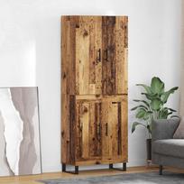Aukštas spintelė 2 pcs Senovinis medis 69,5 x 34 x 180 cm