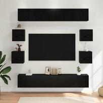 TV spintelių komplektas 10 pcs 180 x 30 x 30 cm Juodojo ąžuolo
