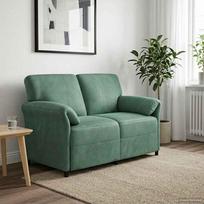 Dvitaškė sofa Jūrinė žalia 138 x 83 x 95 cm Aksomas