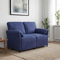 Dvitaškė sofa Policijos mėlyna 138 x 83 x 95 cm Aksomas