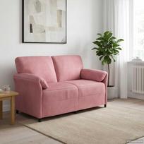 Dvitaškė sofa Rožinė 158 x 83 x 95 cm Aksomas