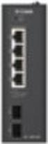 D-Link 6-Port Gigabit Industrial PoE+ Unmanaged Switch with 2 x SFP Ports