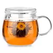 Stiklinis puodelis su arbatinuku Vilde 400 ml