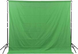 GlareOne Green screen fabric backdrop, 3x3 m
