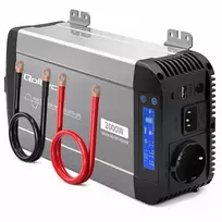 Qoltec „Pure Sine Wave“ įtampos keitiklis | 12 V į 230 V | 1000/2000 W | UPS BYPASS | LCD | USB | USB-C | Suderinamas su LiFePO4, GEL, AGM