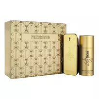 Komplektas „Paco Rabanne“: „1 Million“, tualetinis vanduo, vyrams, 50 ml + „1 Million“, dezodorantas-stiklas, vyrams, 75 ml