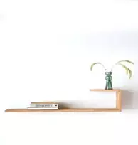 LITE (80x20x20cm) ąžuolinė sieninė lentyna : Apdaila - Be apdailos