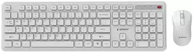 Klaviatūra Gembird KBS-WPS-01 Slim Pro Business wireless desktop set, baltas, US išdėstymas