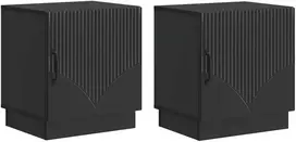 Naktinis staliukas 2 vnt. Juoda 43 x 34,5 x 47 cm
