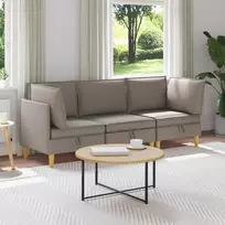 Modulinė sofa su laikymo vieta 3 pcs Taupe Audinys