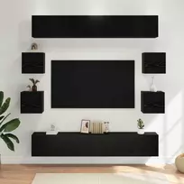 TV staliukas TV spintelių komplektas 10 pcs 180 x 30 x 30 cm Juodojo ąžuolo
