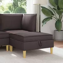 Sofa Sofos pufas su saugojimo funkcija Tamsiai rudas Audinys