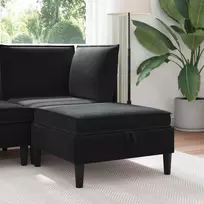 Sofa Sofos pufas su saugojimo funkcija Juoda Aksomas