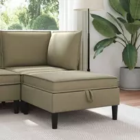 Sofa Sofos pufas su saugojimo funkcija Chaki Aksomas