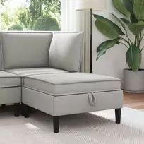 Sofa Sofos pufas su saugojimo funkcija Šviesiai pilka Aksomas