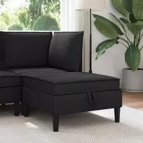 Sofa Sofos pufas su saugojimo funkcija Juoda Aksomas