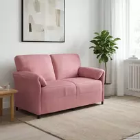 Dvitaškė sofa Rožinė 158 x 83 x 95 cm Aksomas