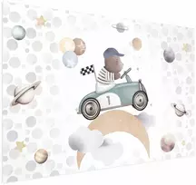 Paveikslas - Meškiukas lenktynių automobilyje