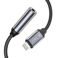 Tech-Protect UltraBoost Lightning / 3,5 mm mini lizdo adapteris - juodas